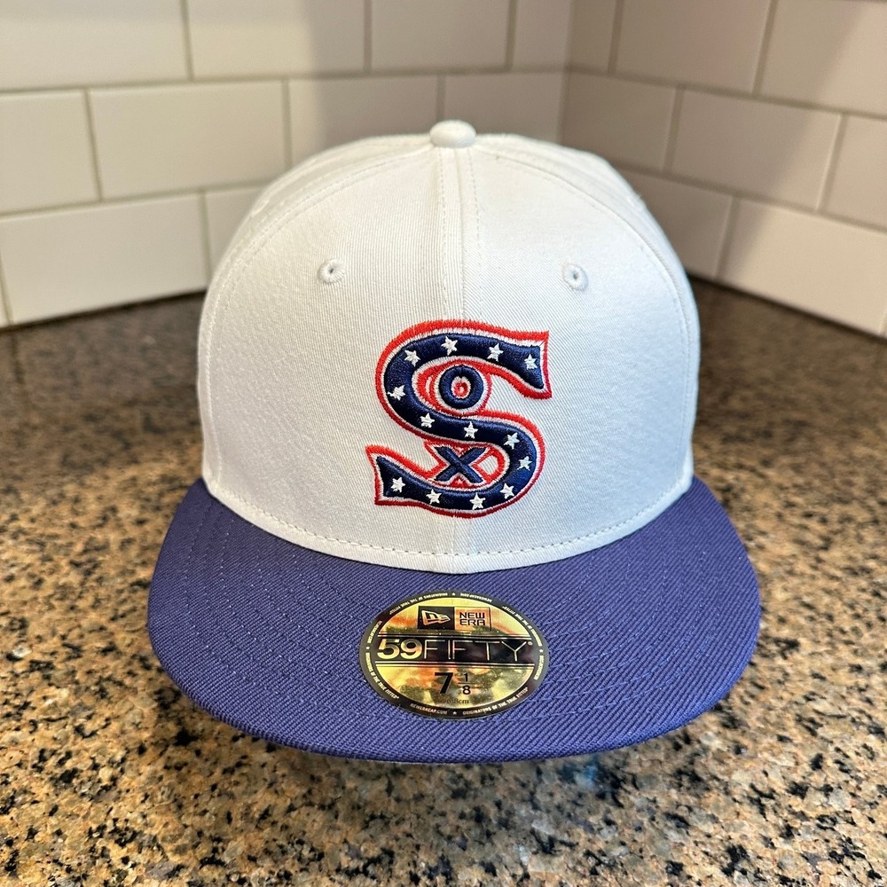 Chicago White Sox New Era 59FIFTY Fitted Hat 7 1/8 White Blue MLB New